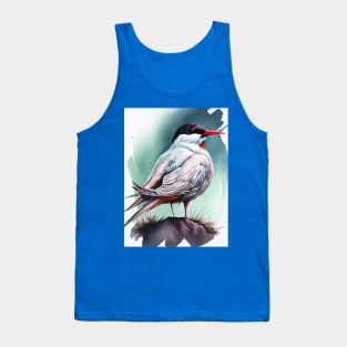 Arctic Tern - Watercolor Paint Tank Top